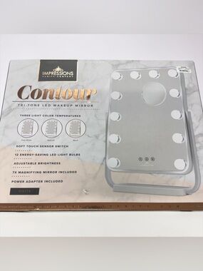 Impressions Contour Tri-Tone LED Makeup Mirror - White